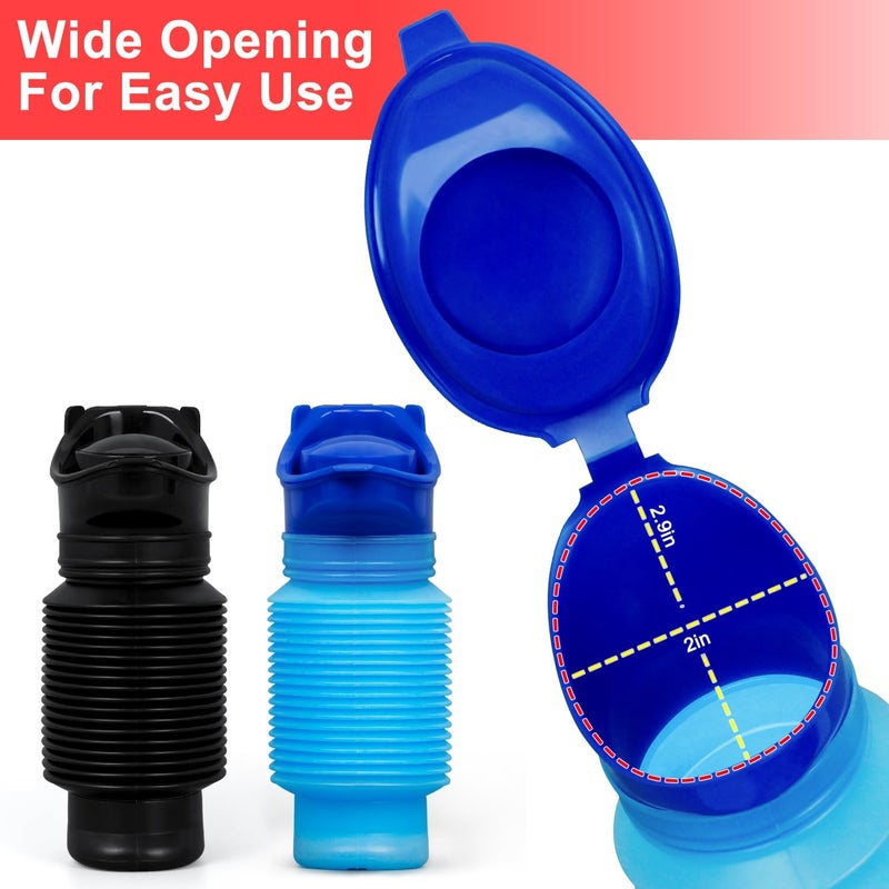SlogPith Pee Bottles For Men,Collapsible Urine Bottle With Disposable Replacement Bags,Car Pee Bottle For Men And Women,750ml,Leakproof,2-Piece Set Emergency Urinal For Road Trips,Traffic Jams And Camping - Image 4